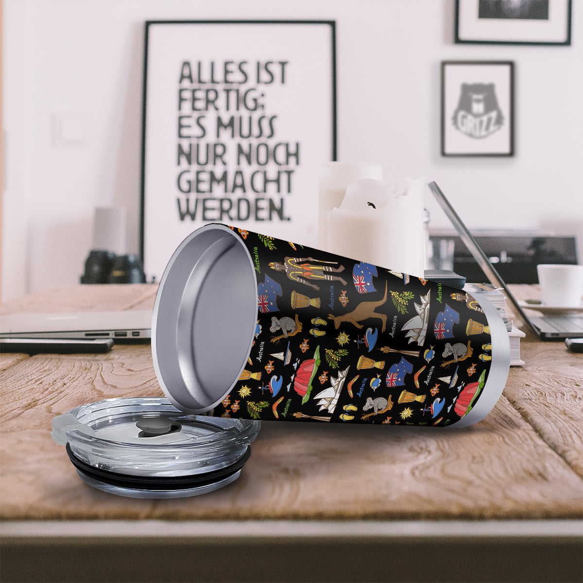 Australia Theme Print Pattern Tumbler-grizzshop