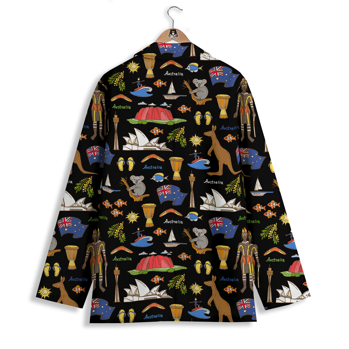 Australia Theme Print Pattern Women's Blazer-grizzshop