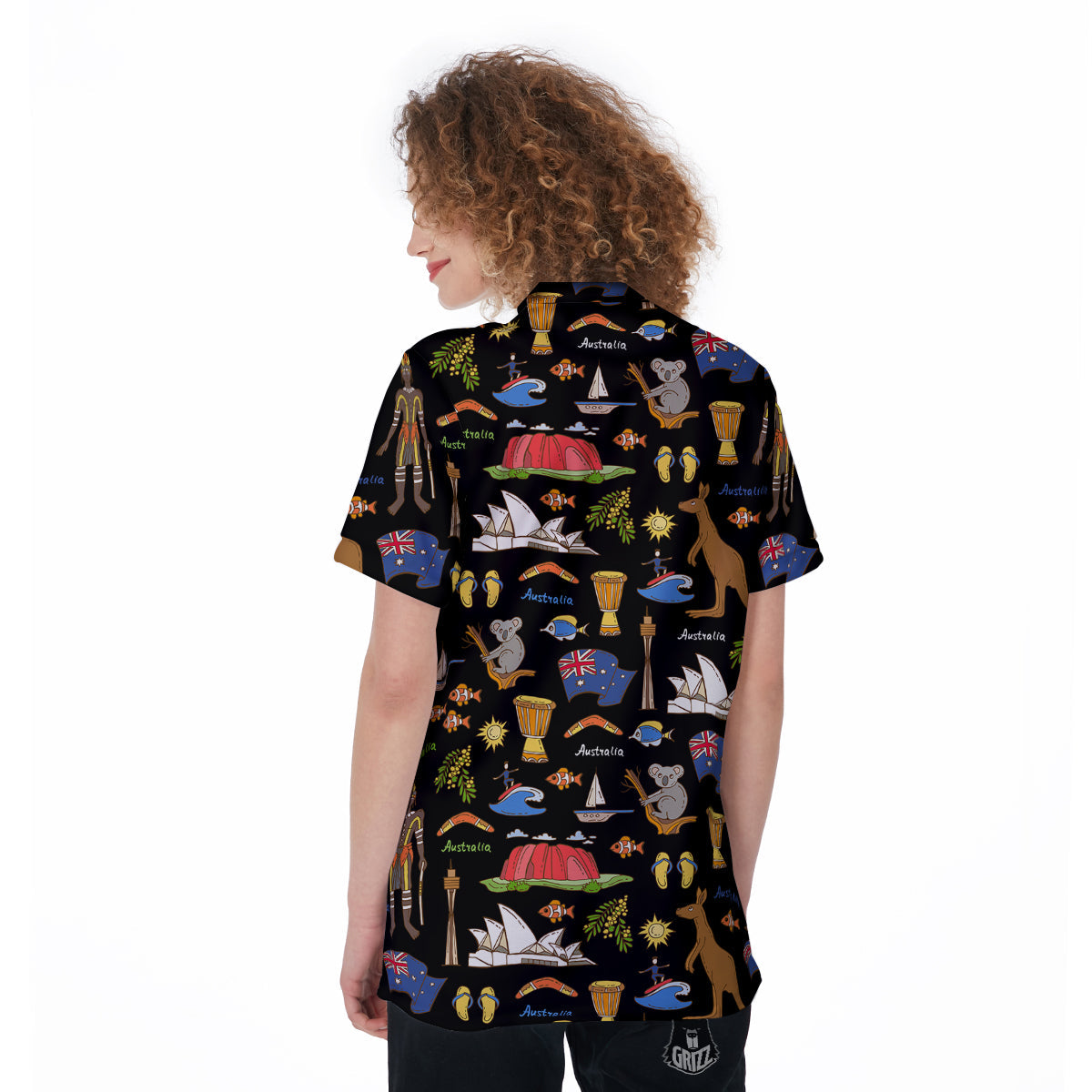 Australia Theme Print Pattern Women's Golf Shirts-grizzshop