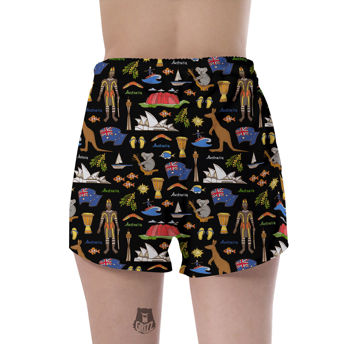 Australia Theme Print Pattern Women's Shorts-grizzshop