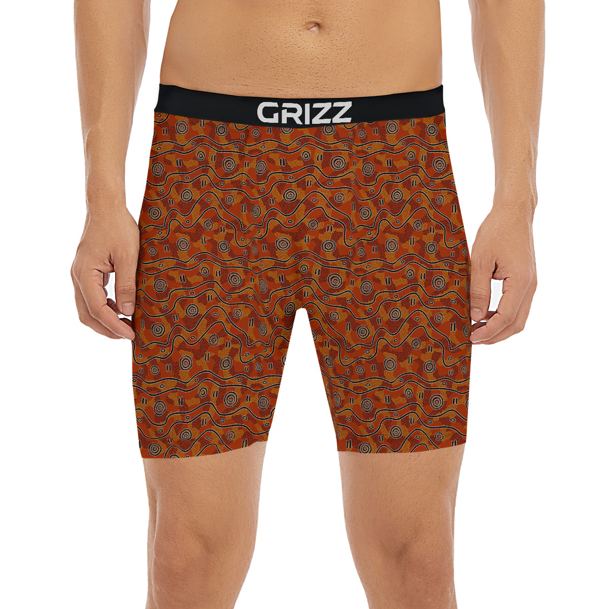Australian Aboriginal Print Pattern Boxer Briefs-grizzshop