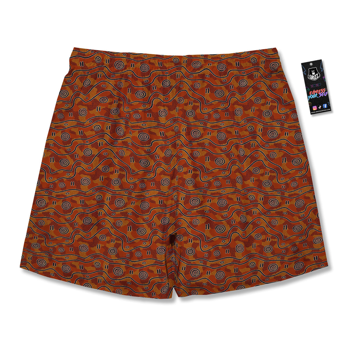 Australian Aboriginal Print Pattern Men's Running Shorts-grizzshop