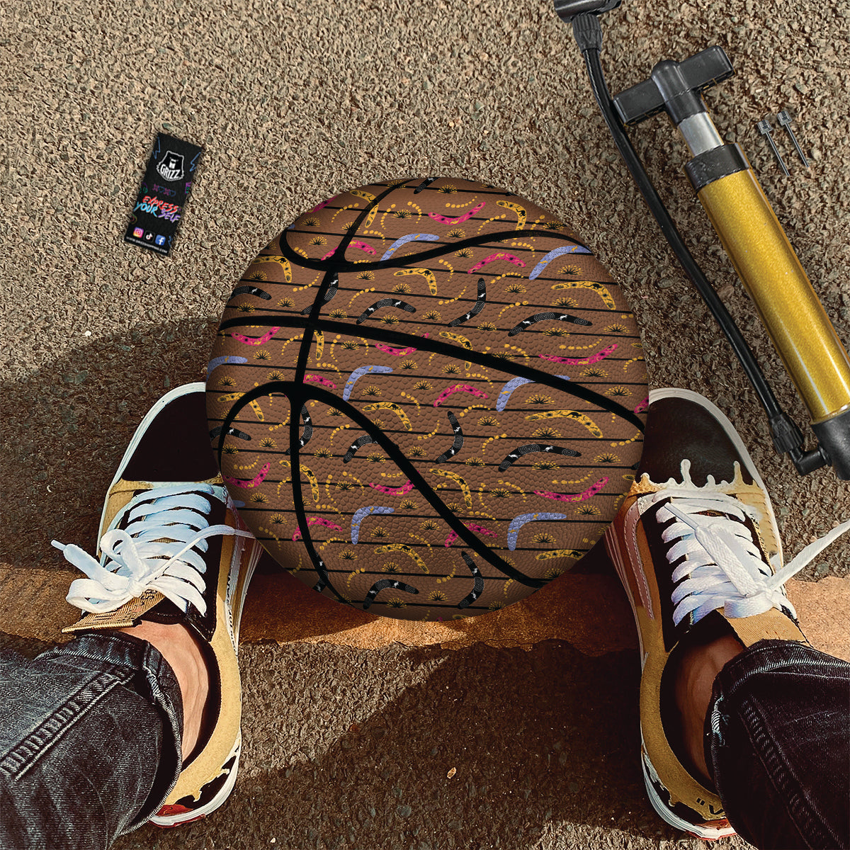 Australian Boomerangs Print Pattern Basketball-grizzshop