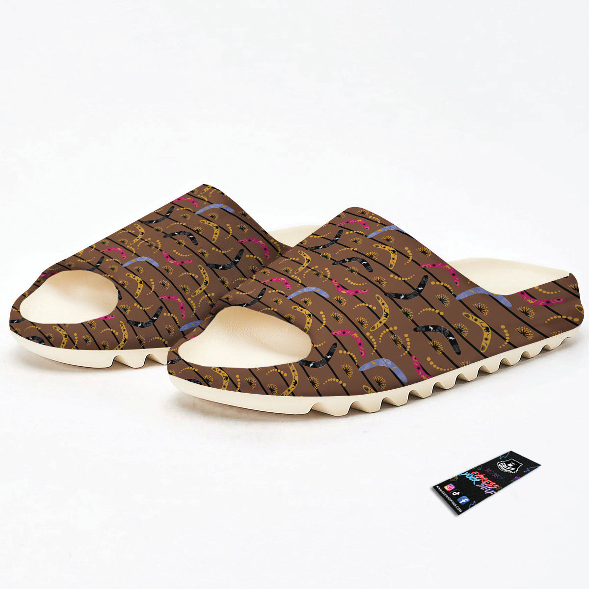 Australian Boomerangs Print Pattern Sandals-grizzshop