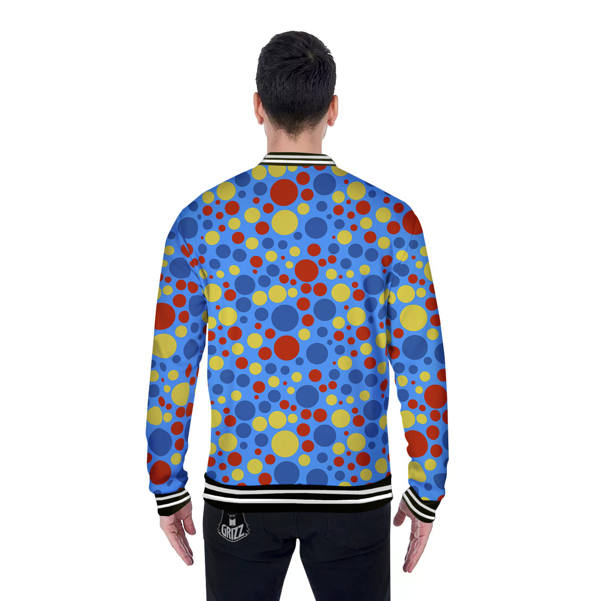 Autism Awareness Dots Color Print Pattern Baseball Jacket-grizzshop