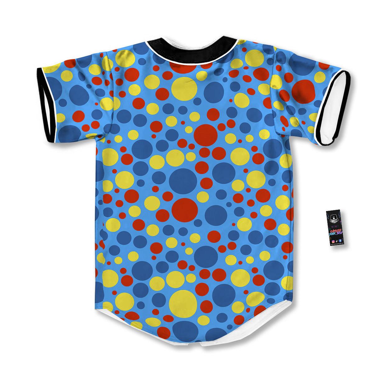 Autism Awareness Dots Color Print Pattern Baseball Jersey-grizzshop