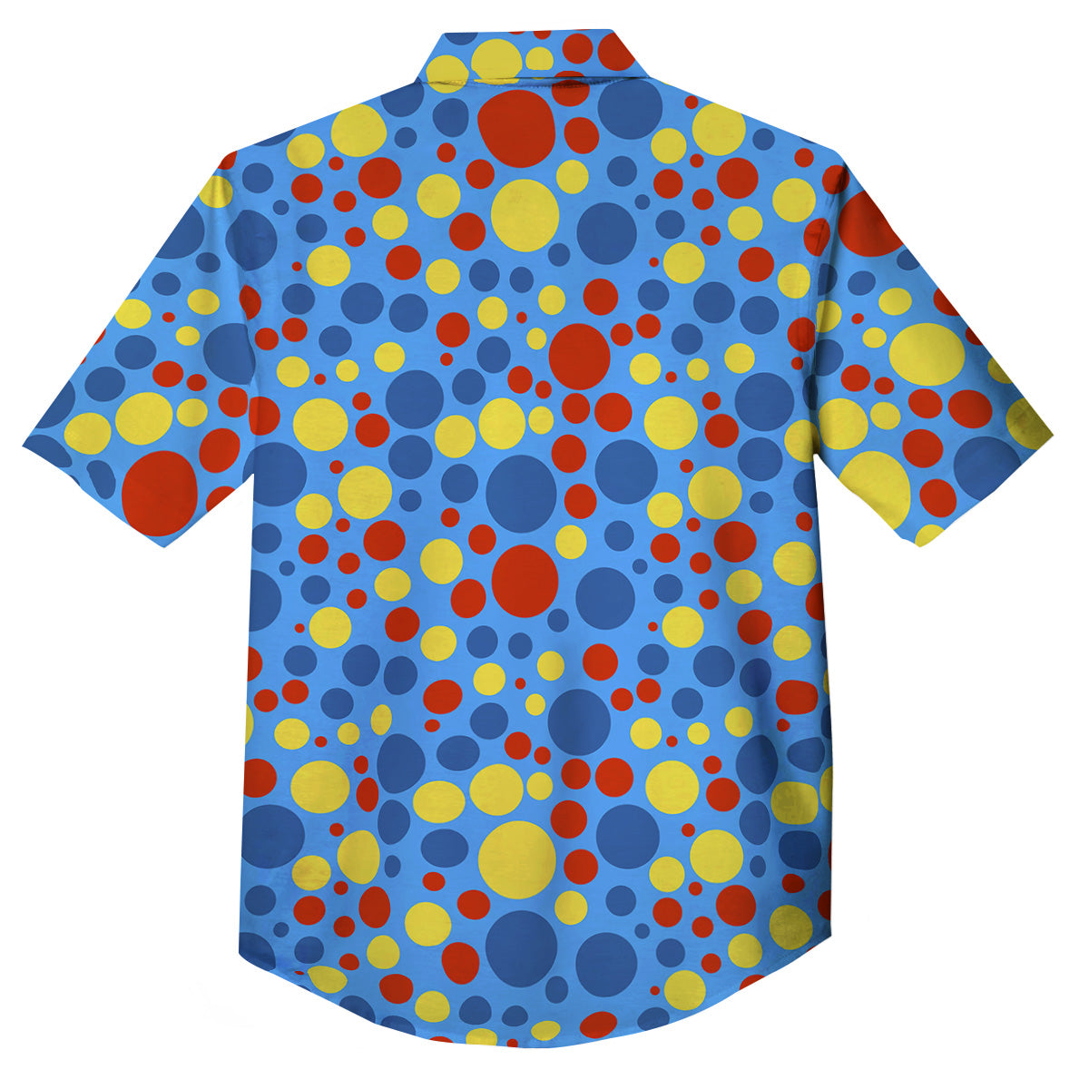 Autism Awareness Dots Color Print Pattern Button Up Shirt-grizzshop