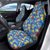 Autism Awareness Dots Color Print Pattern Car Seat Covers-grizzshop