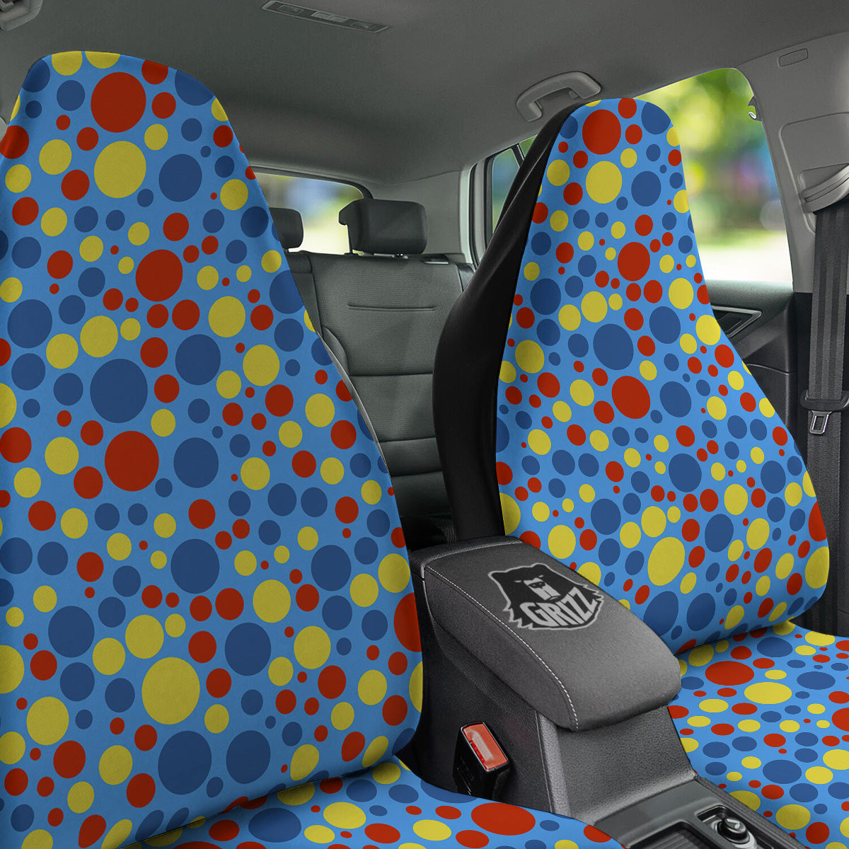 Autism Awareness Dots Color Print Pattern Car Seat Covers-grizzshop