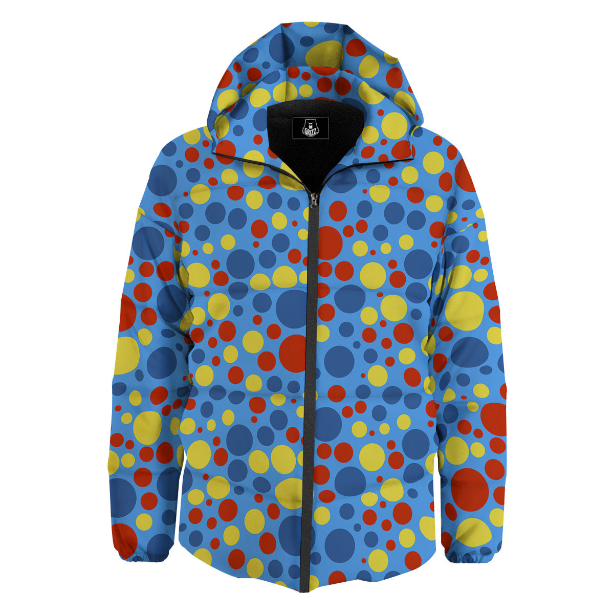 Autism Awareness Dots Color Print Pattern Down Jacket-grizzshop