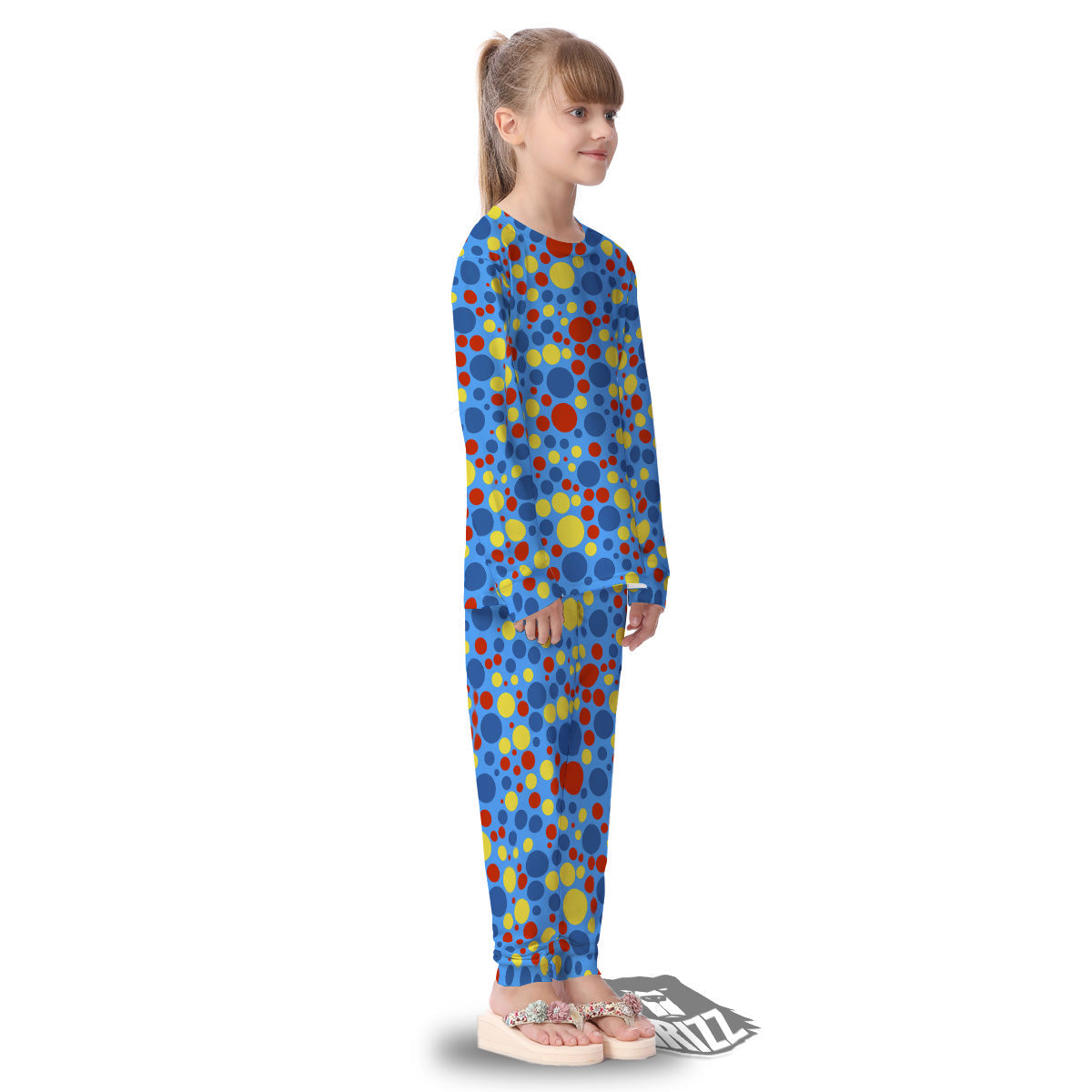 Autism Awareness Dots Color Print Pattern Kid's Pajamas-grizzshop