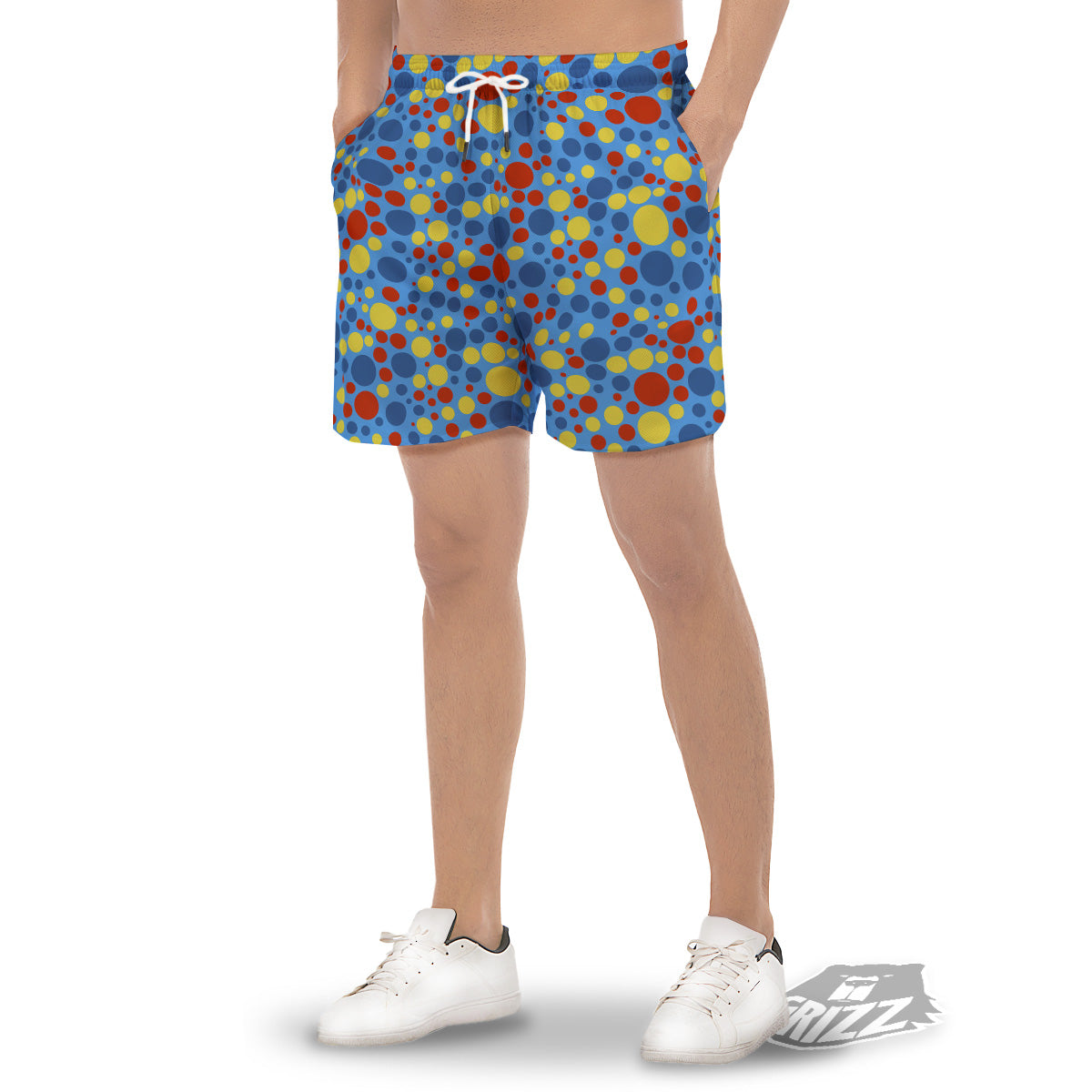Autism Awareness Dots Color Print Pattern Men's Gym Shorts-grizzshop