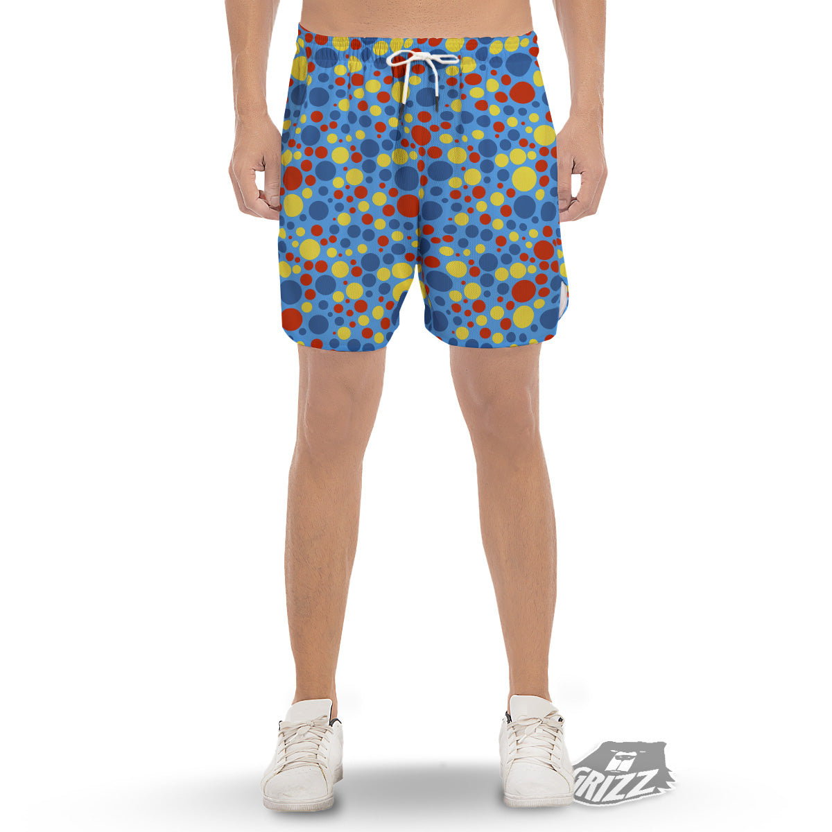 Autism Awareness Dots Color Print Pattern Men's Gym Shorts-grizzshop