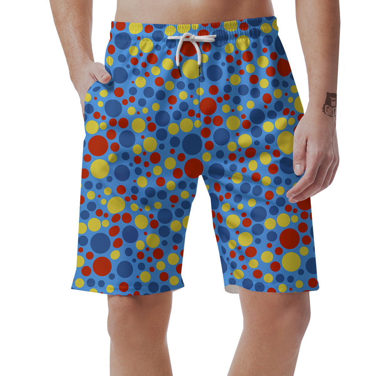 Autism Awareness Dots Color Print Pattern Men's Shorts-grizzshop