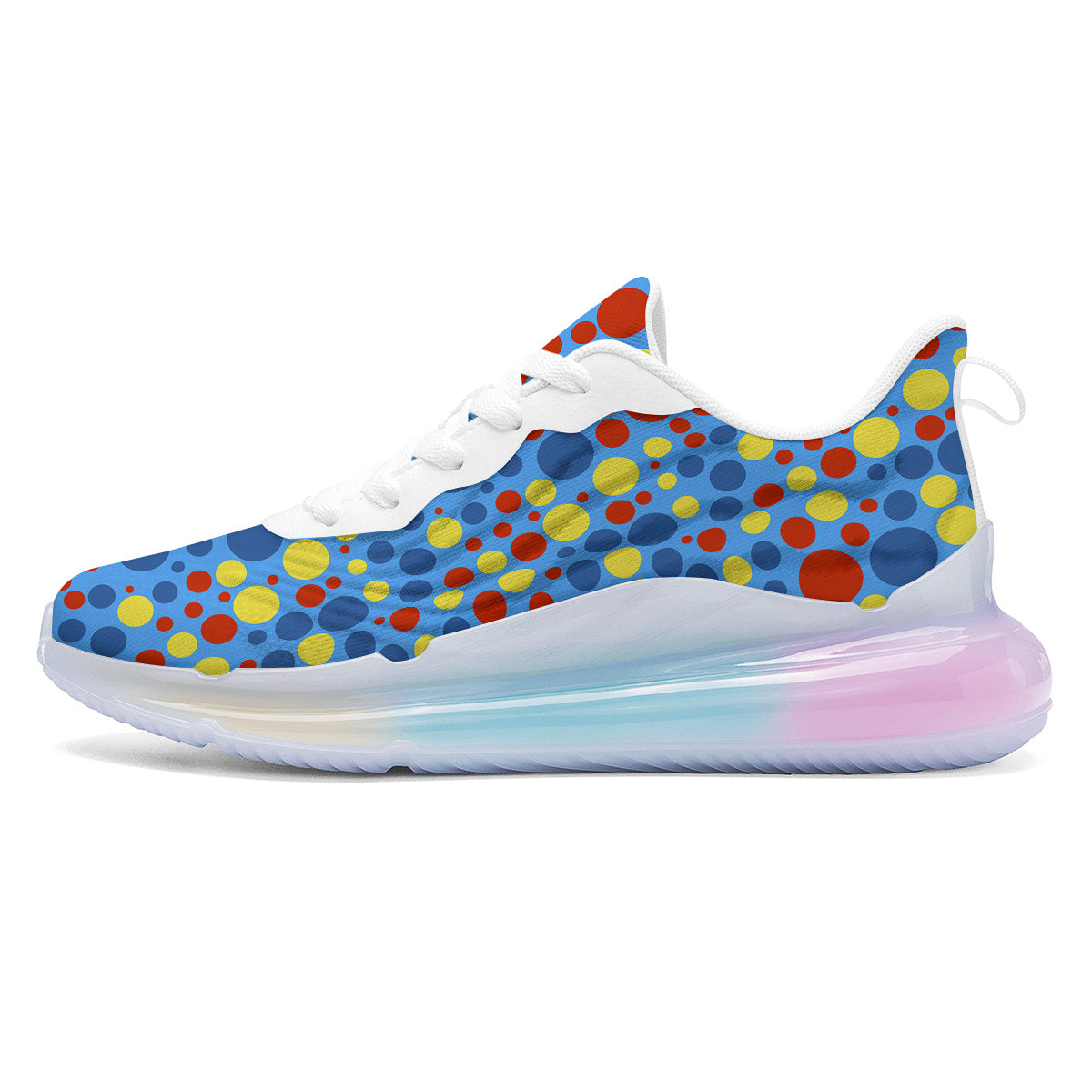 Autism Awareness Dots Color Print Pattern Running Sneakers-grizzshop