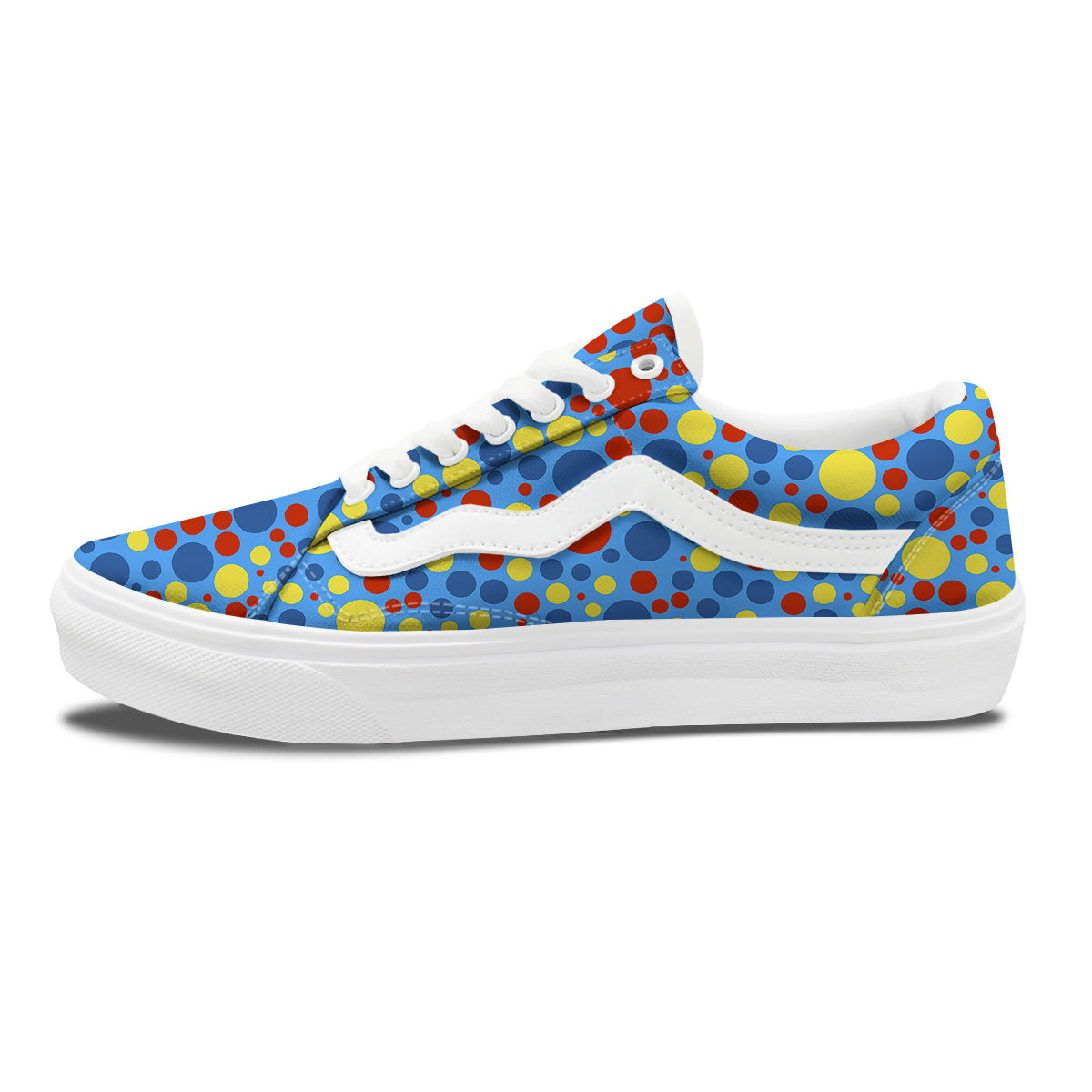 Autism Awareness Dots Color Print Pattern Skate Shoes-grizzshop