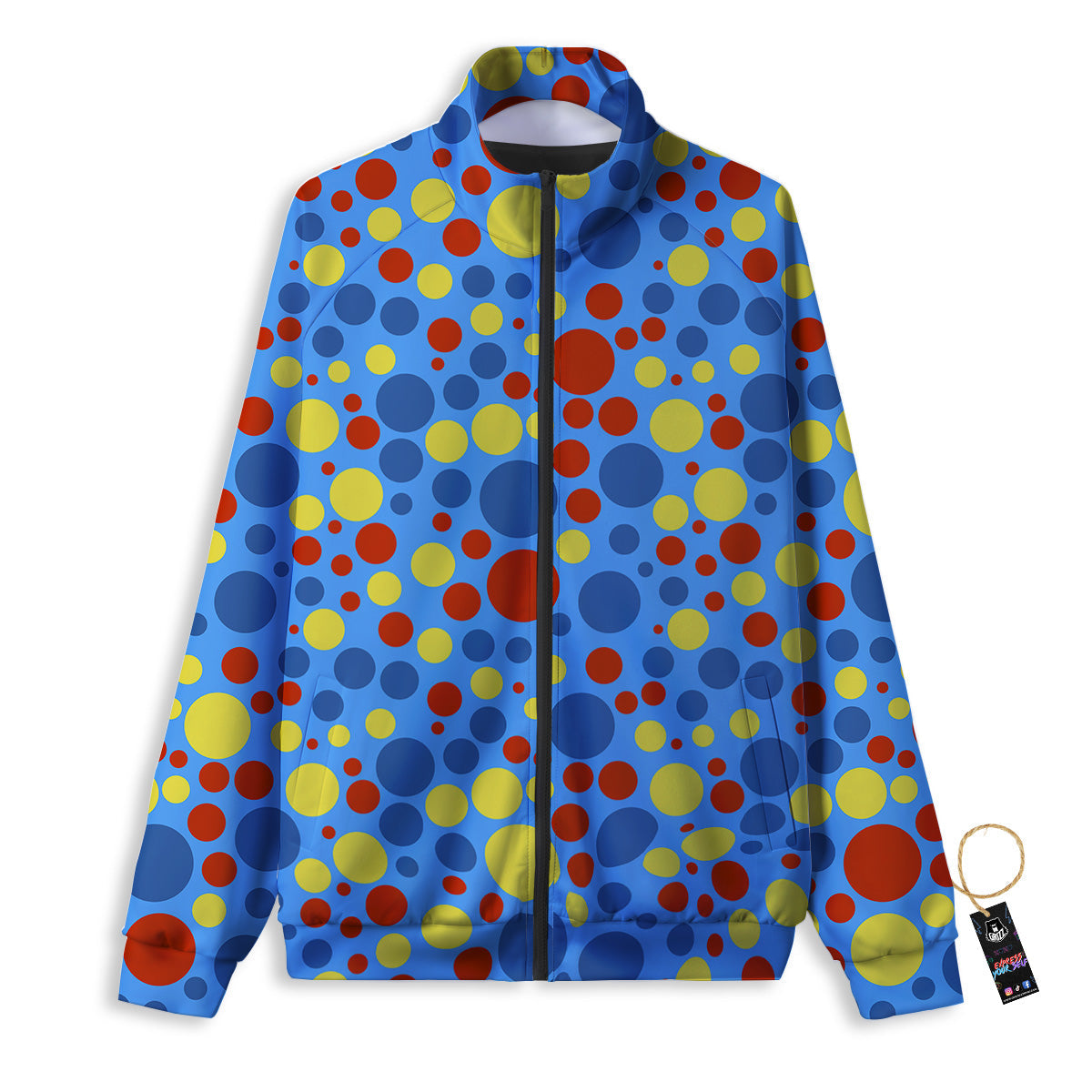 Autism Awareness Dots Color Print Pattern Track Jacket-grizzshop