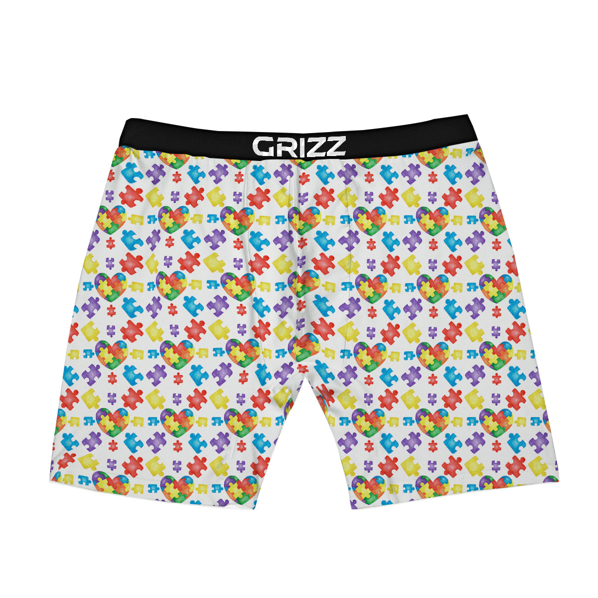 Autism Awareness Print Pattern Boxer Briefs-grizzshop
