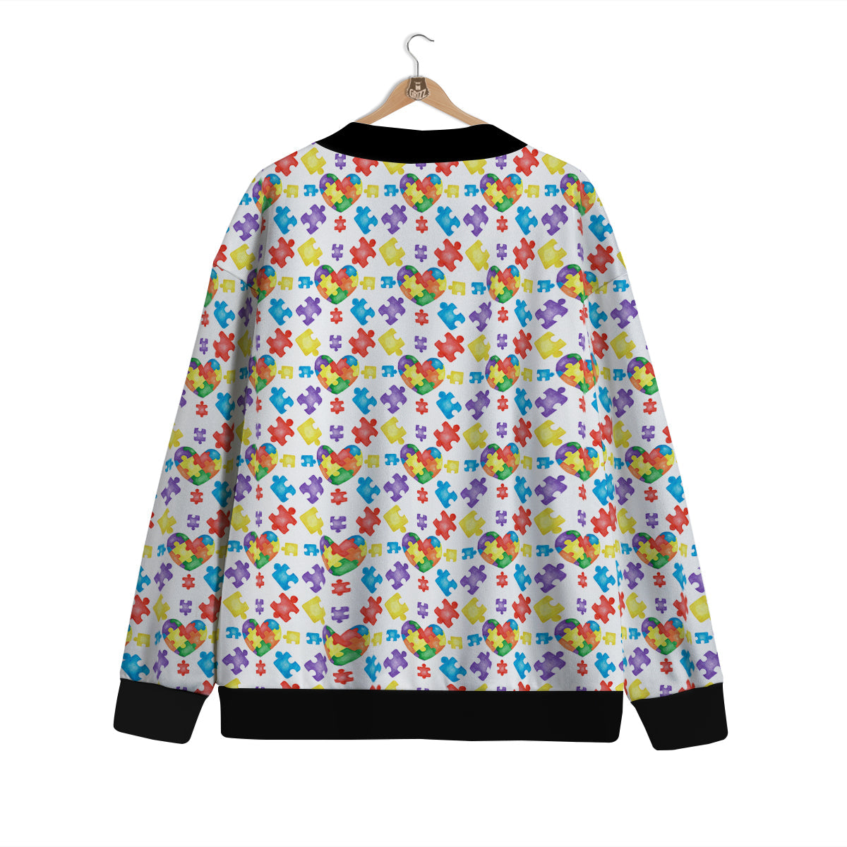 Autism Awareness Print Pattern Cardigan-grizzshop