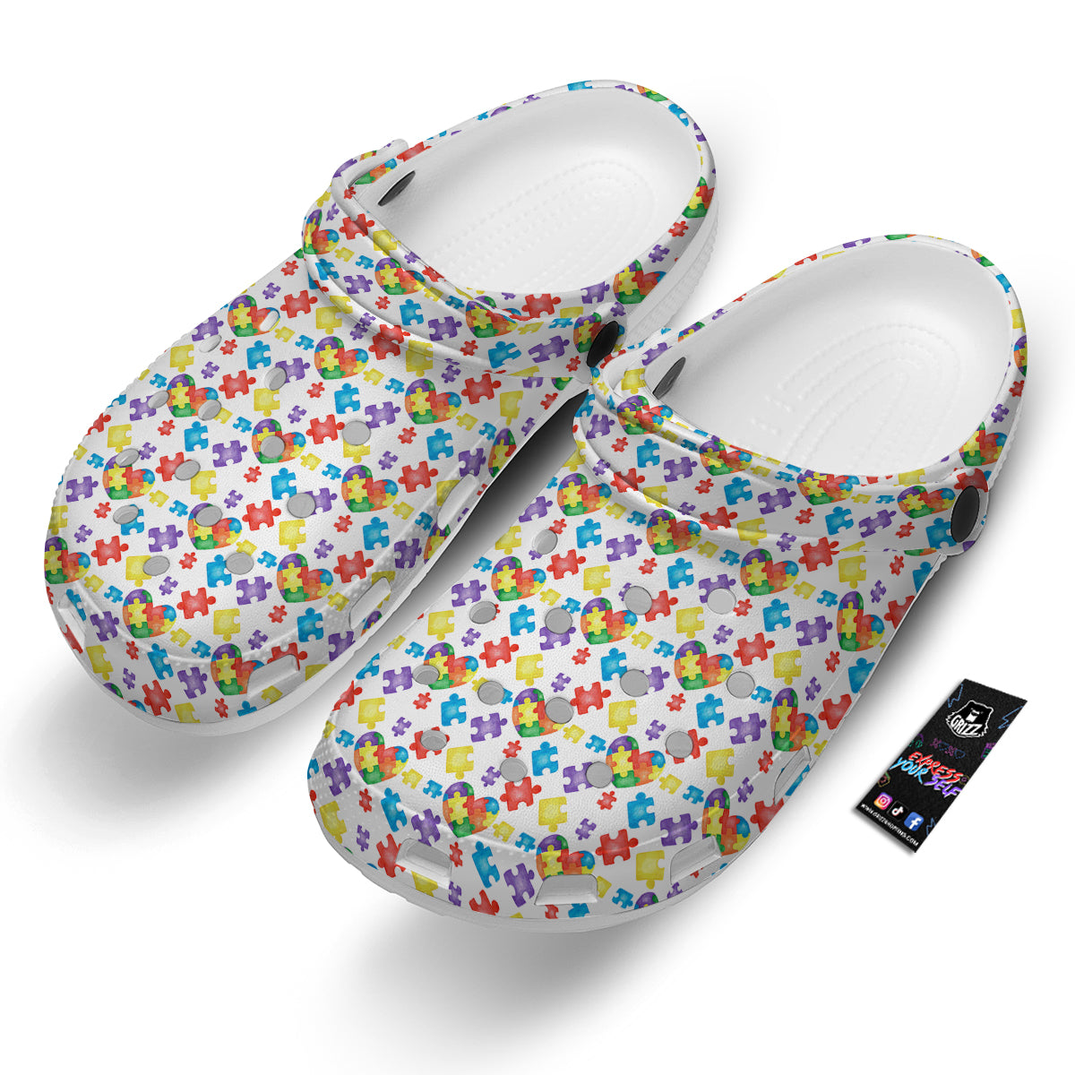 Autism Awareness Print Pattern Clog-grizzshop