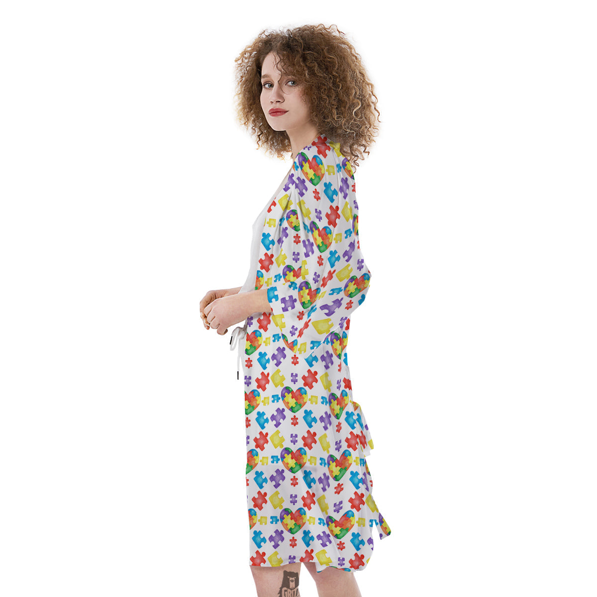 Autism Awareness Print Pattern Kimono-grizzshop