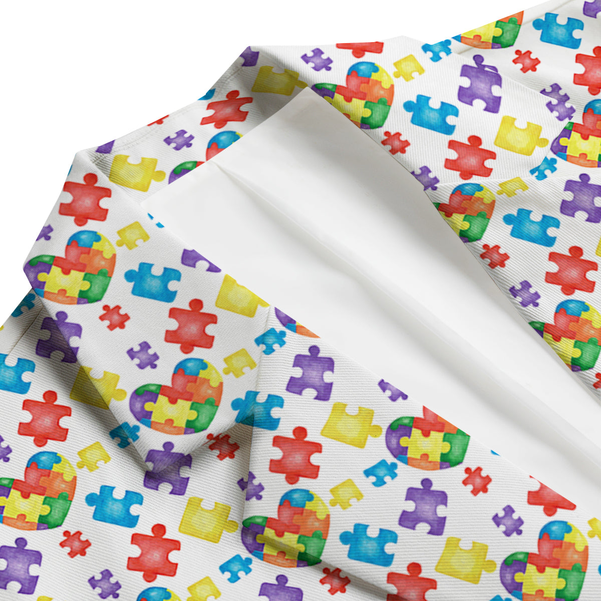 Autism Awareness Print Pattern Men's Blazer-grizzshop