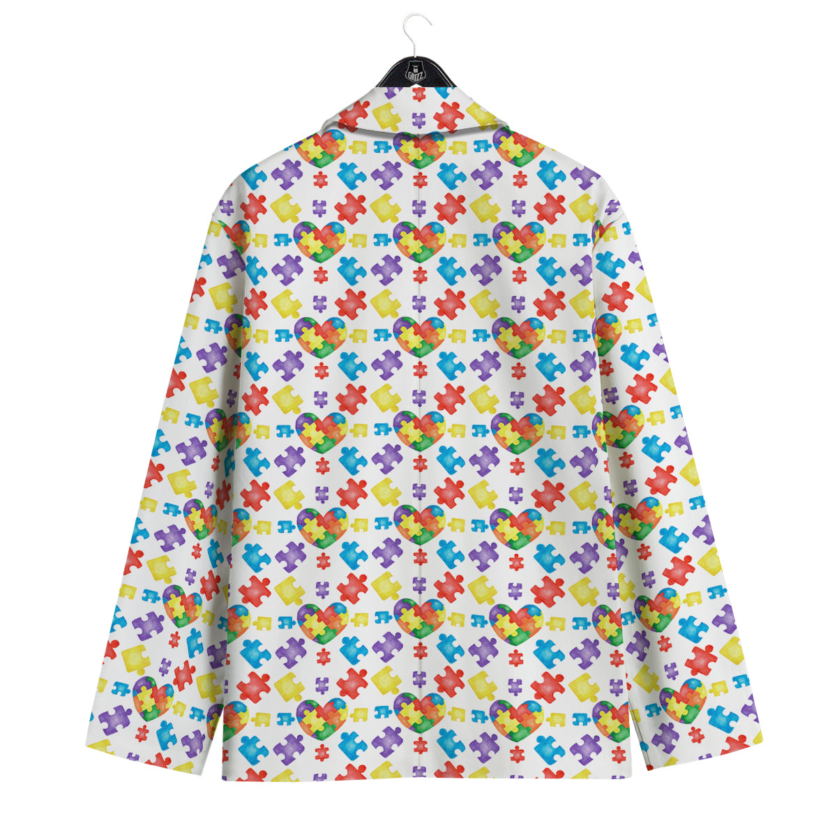 Autism Awareness Print Pattern Men's Sport Coat-grizzshop