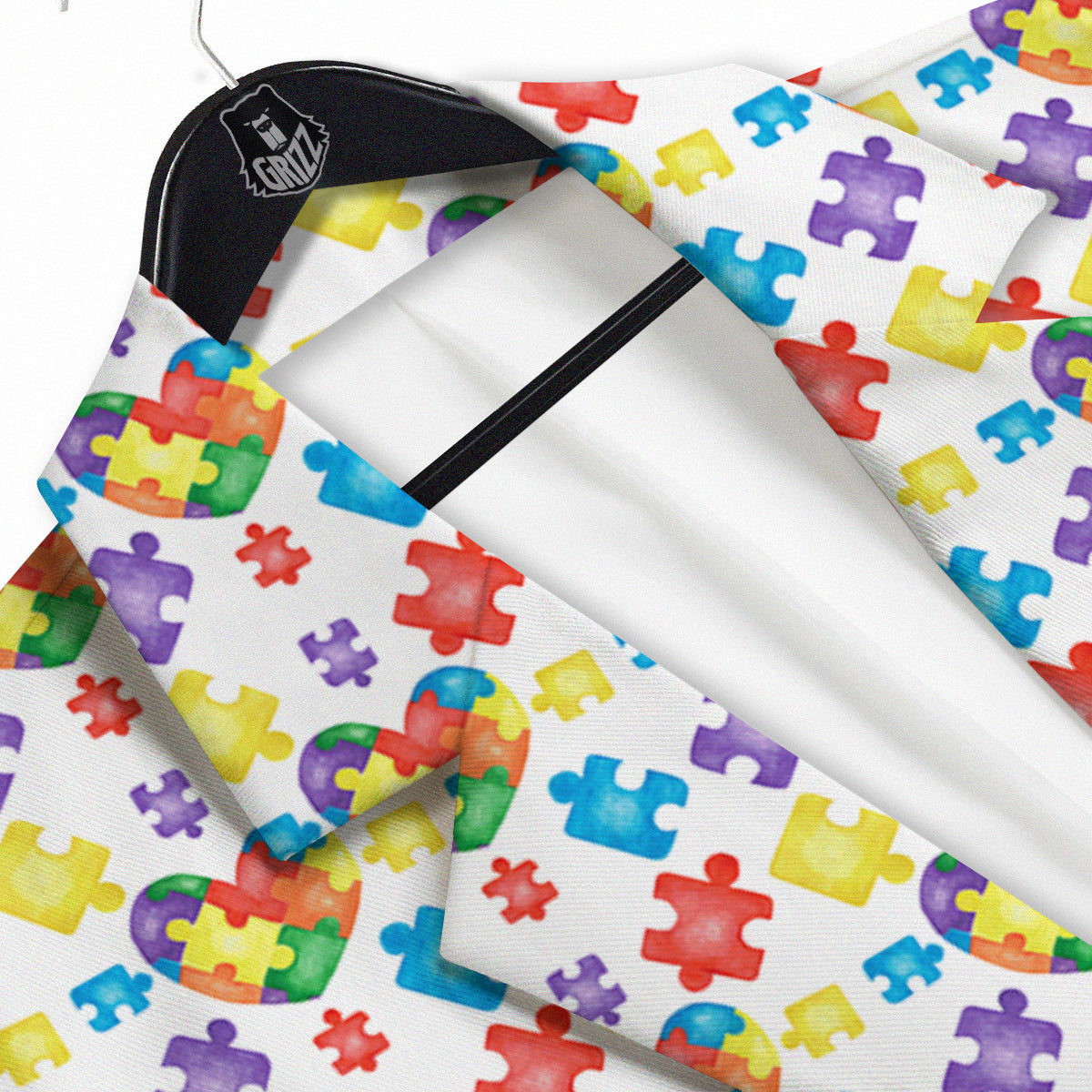 Autism Awareness Print Pattern Men's Sport Coat-grizzshop