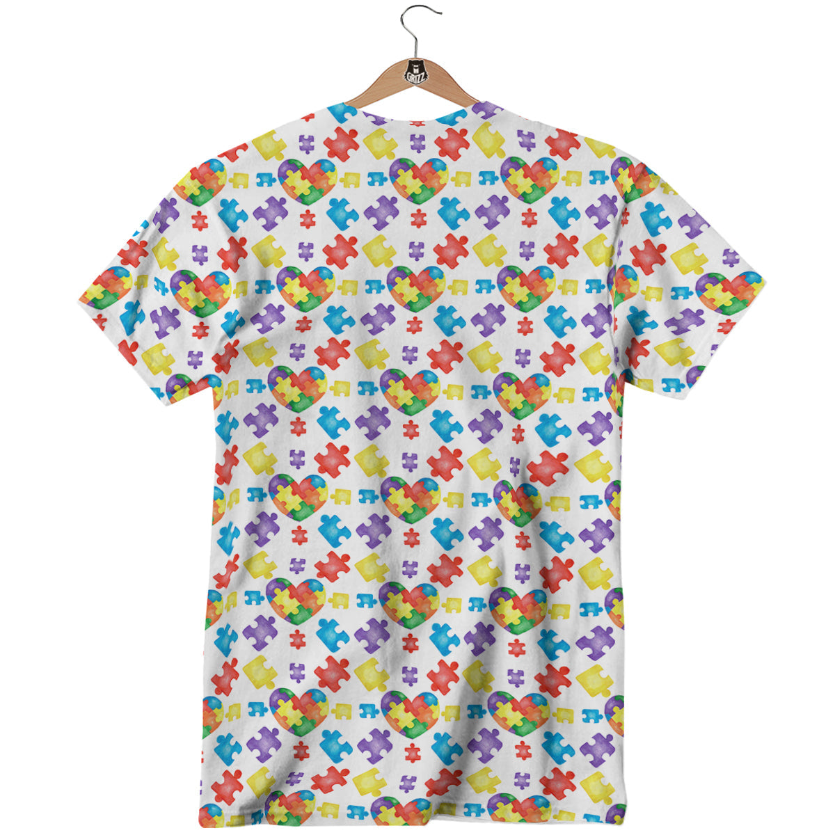 Autism Awareness Print Pattern T-Shirt-grizzshop
