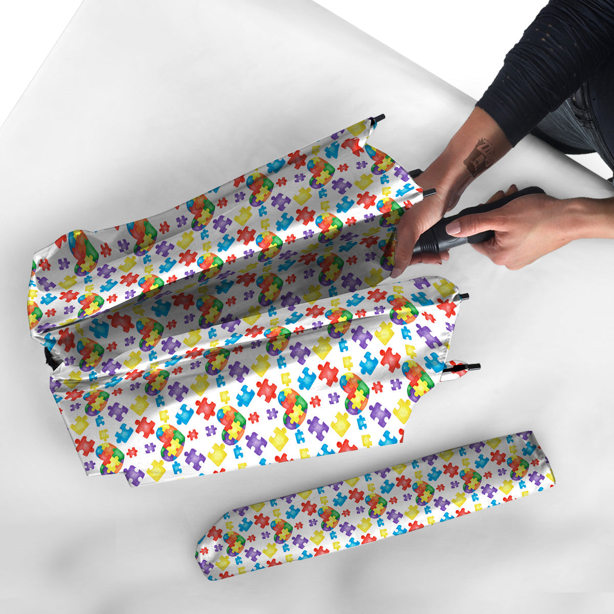 Autism Awareness Print Pattern Umbrella-grizzshop