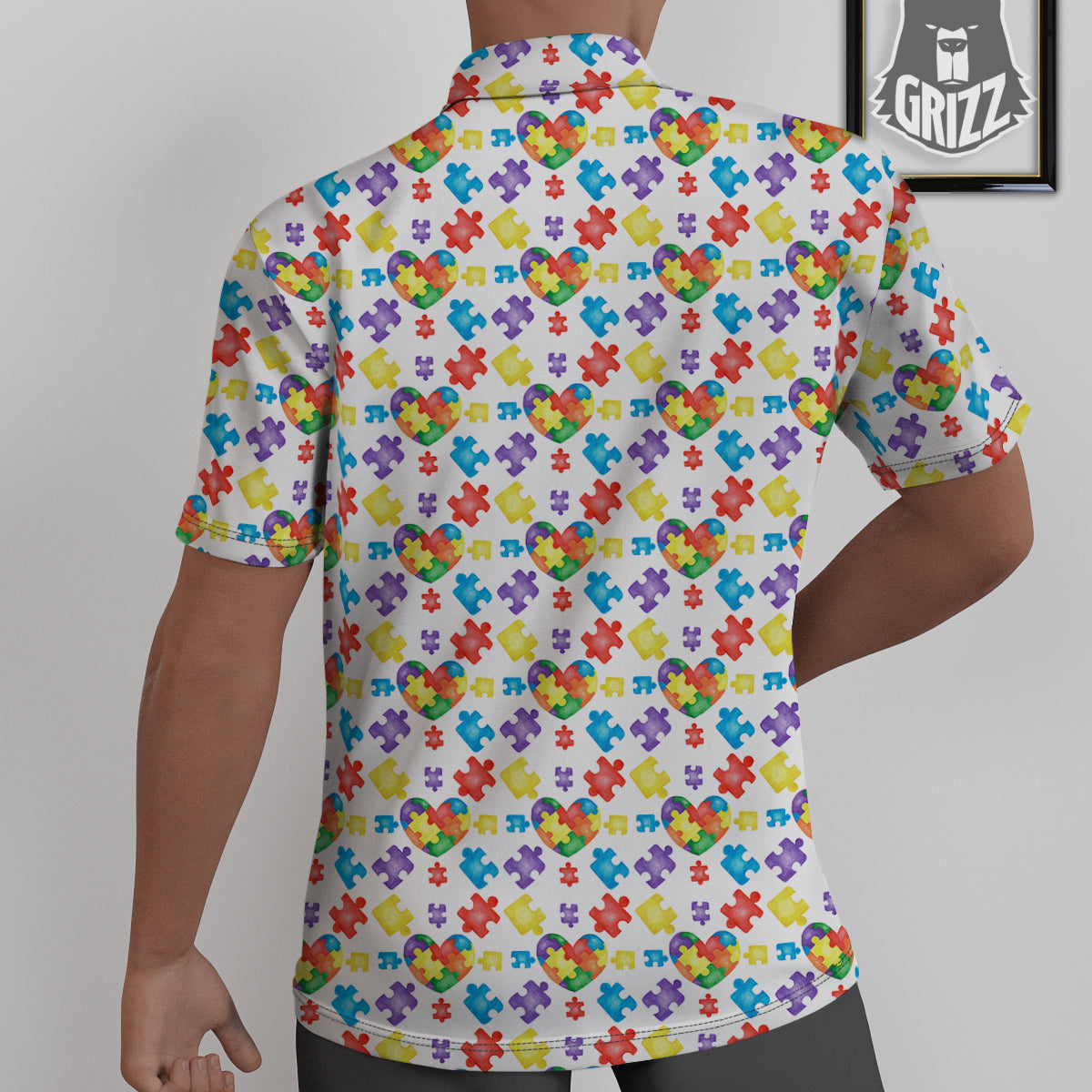 Autism Awareness Print Pattern Untucked Shirts-grizzshop