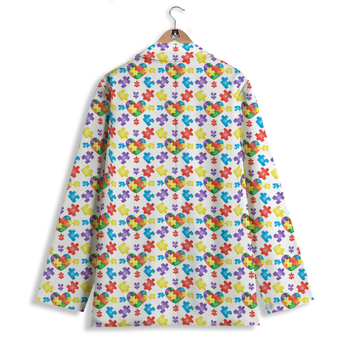 Autism Awareness Print Pattern Women's Blazer-grizzshop
