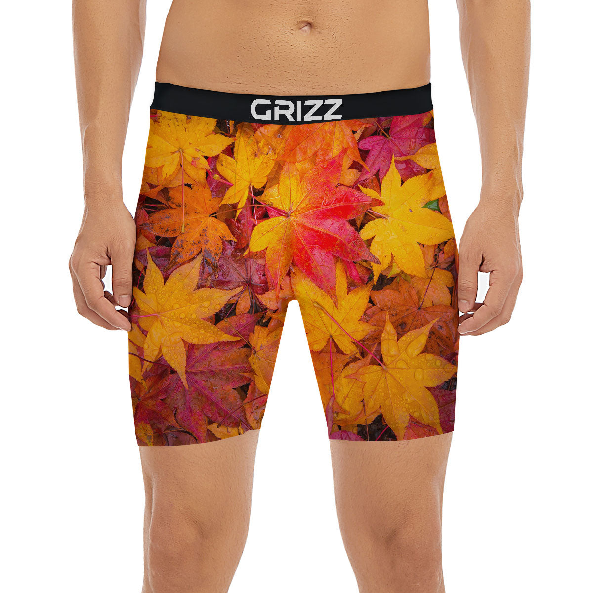Autumn Leaves Print Boxer Briefs-grizzshop