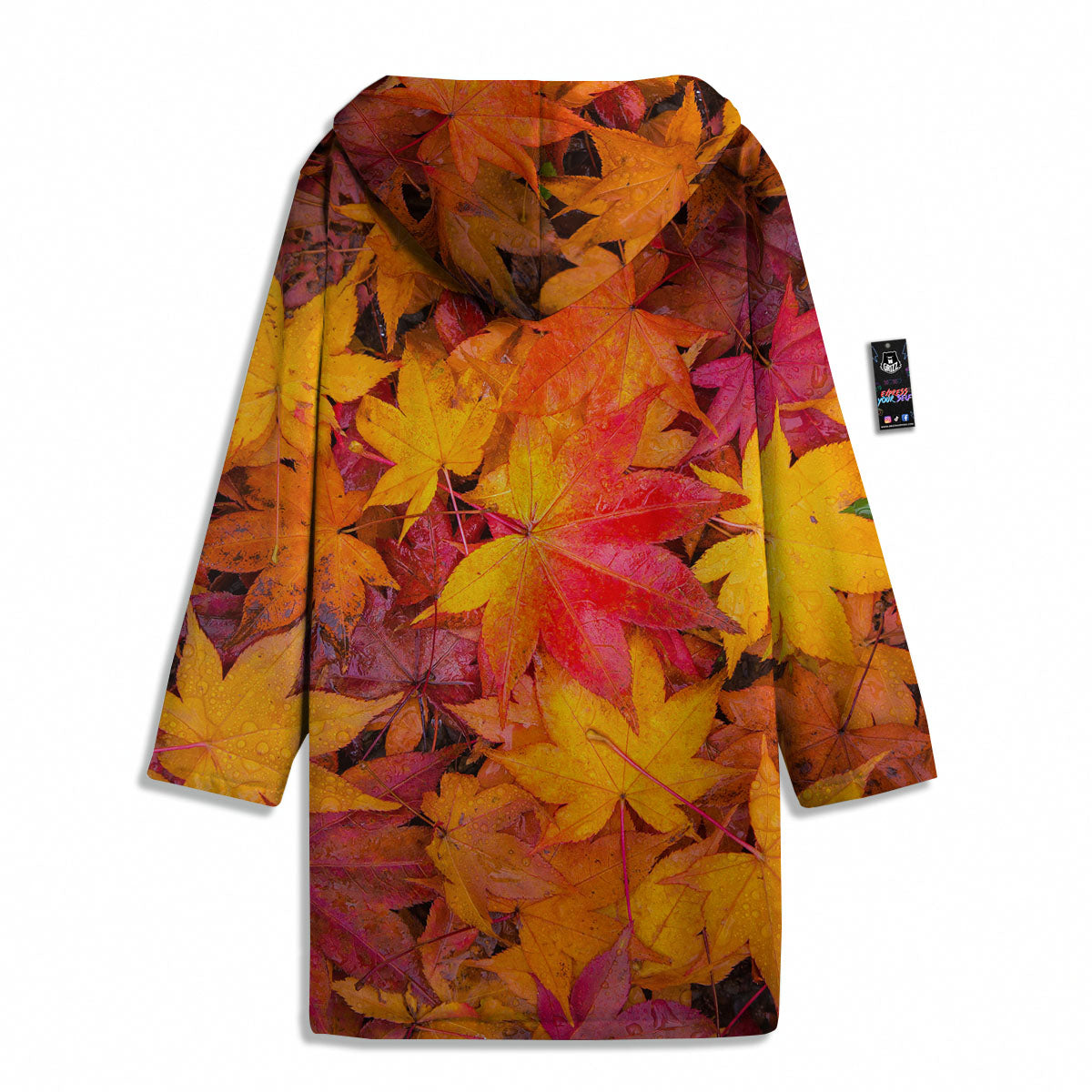 Autumn Leaves Print Men's Windbreaker Jacket-grizzshop