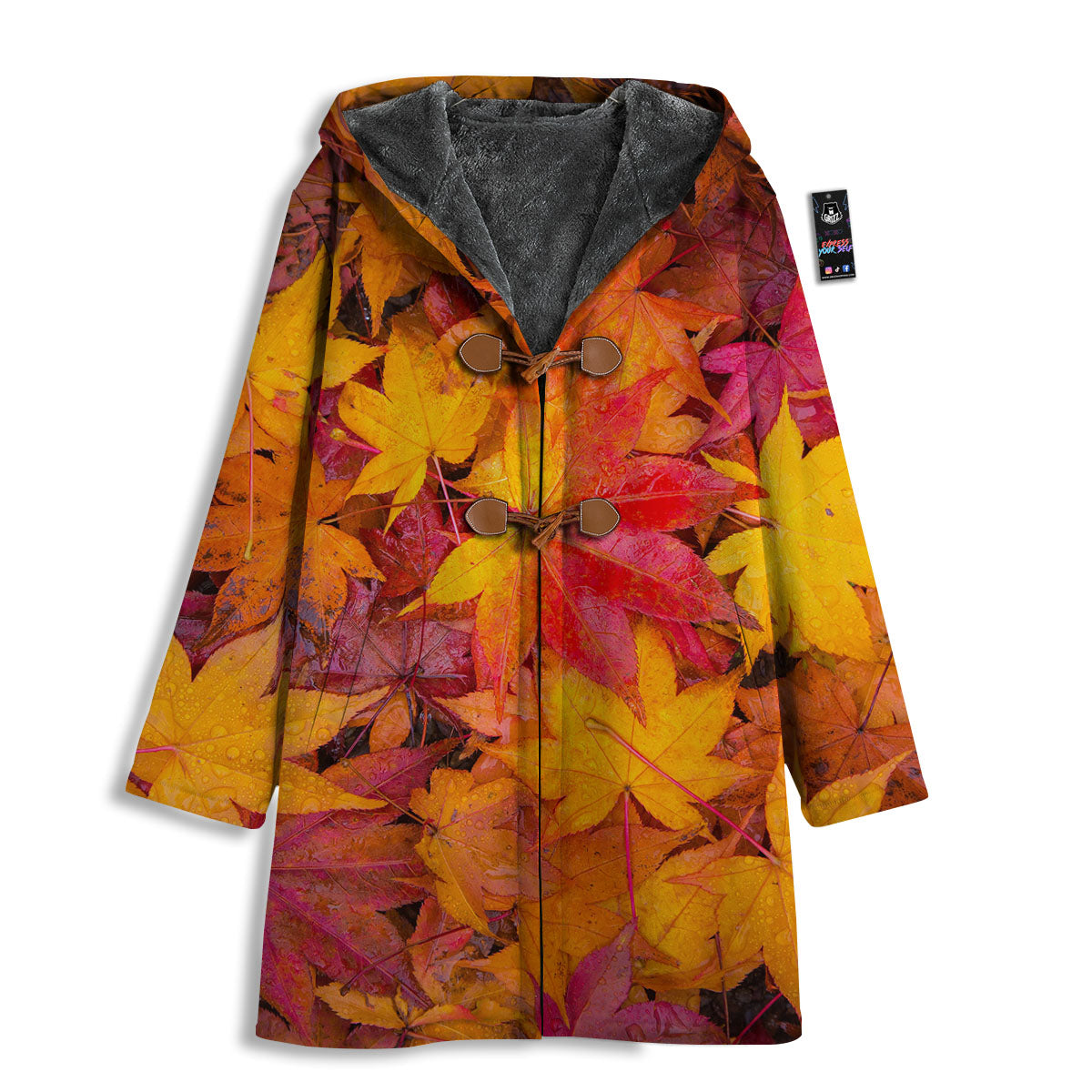 Autumn Leaves Print Men's Windbreaker Jacket-grizzshop