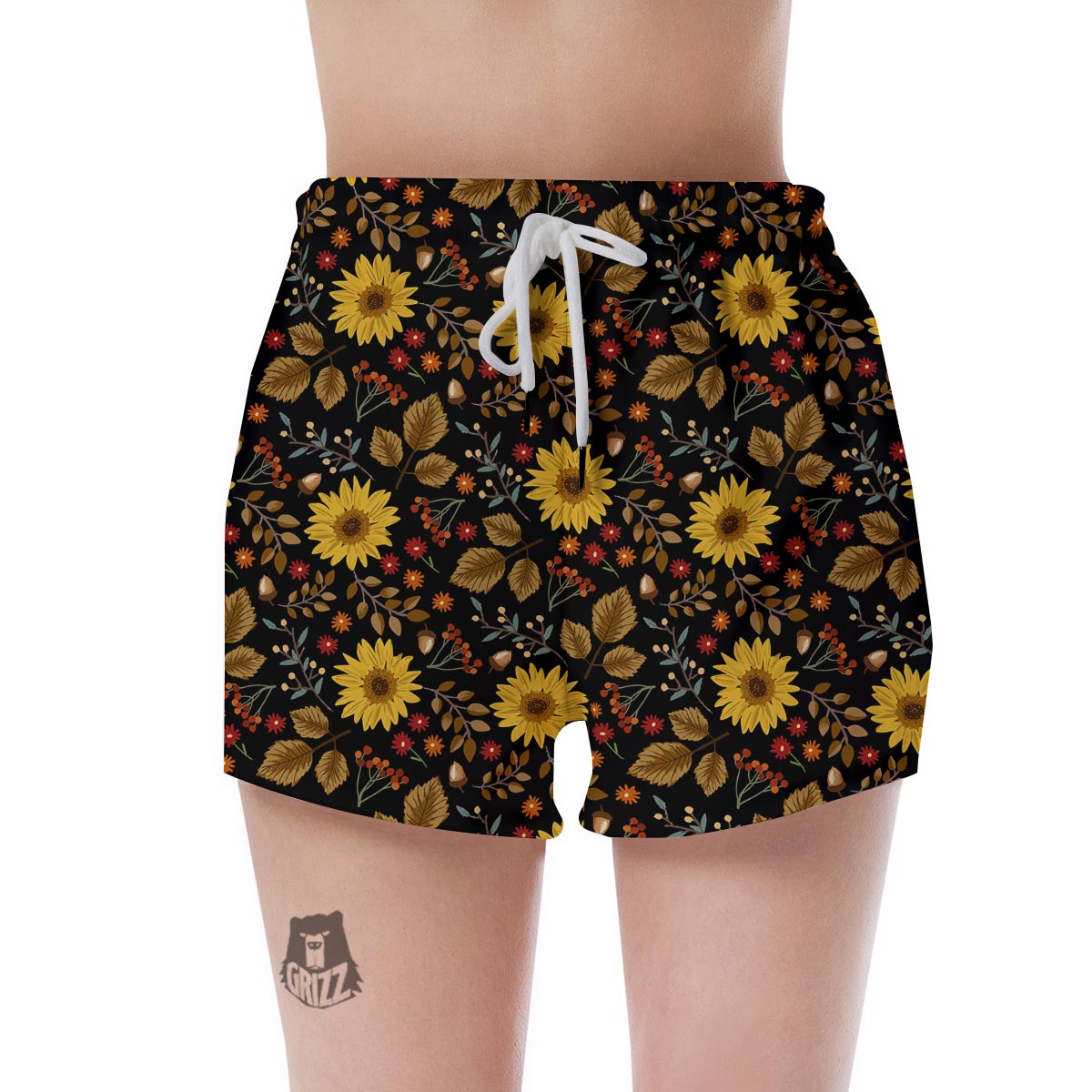 Autumn Sunflower Women's Shorts-grizzshop