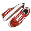 Autumn Trees Red Print Skate Shoes-grizzshop