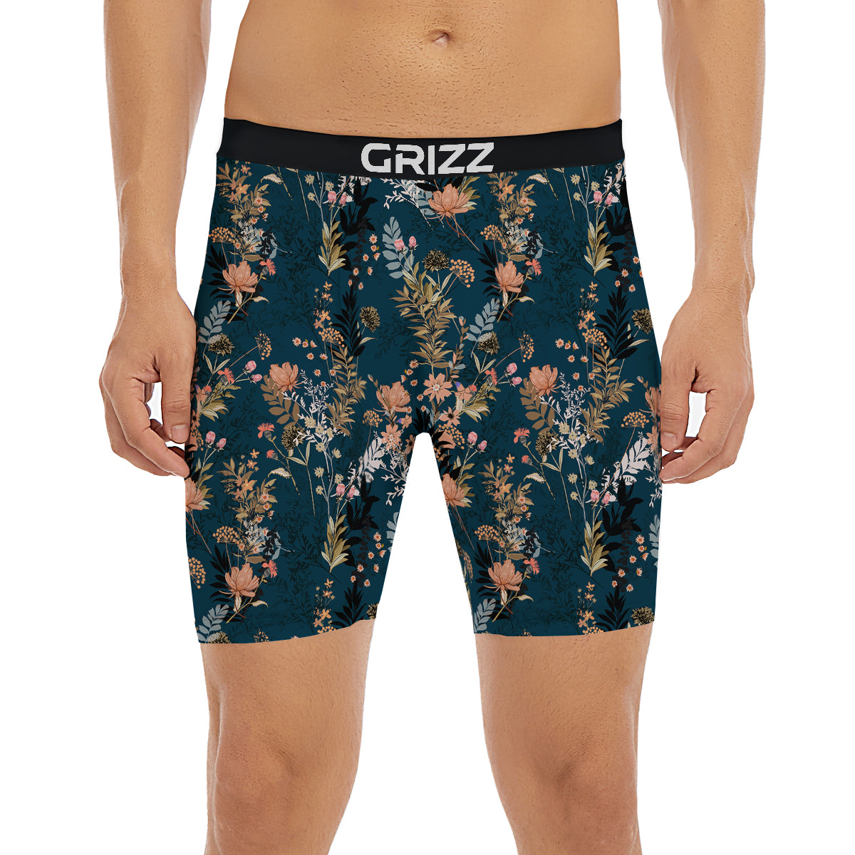 Autumn Vintage Print Pattern Boxer Briefs-grizzshop