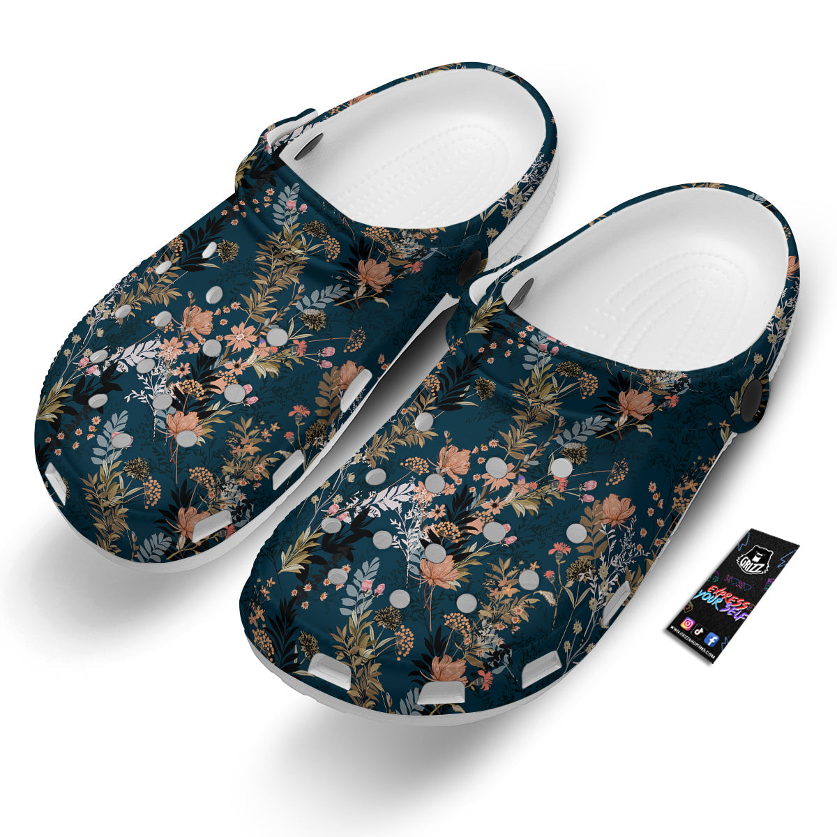Autumn Vintage Print Pattern Clog-grizzshop