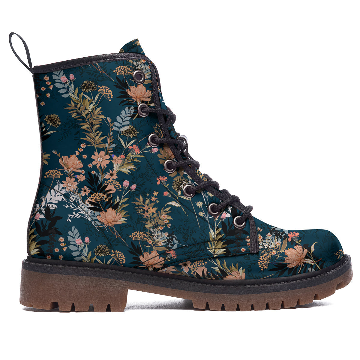 Autumn Vintage Print Pattern Work Boots-grizzshop