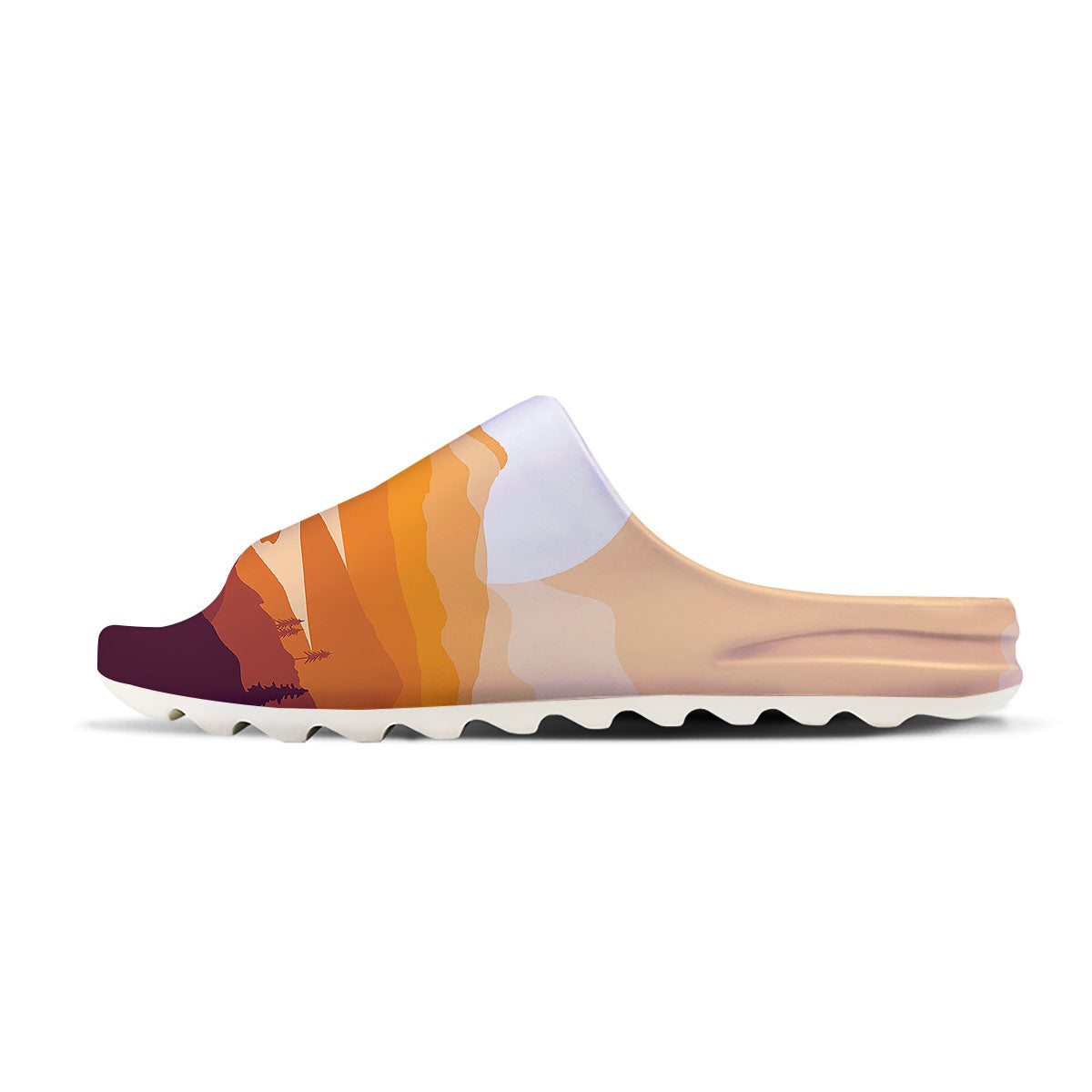 Autumn Mountains Sunset Print Sandals-grizzshop