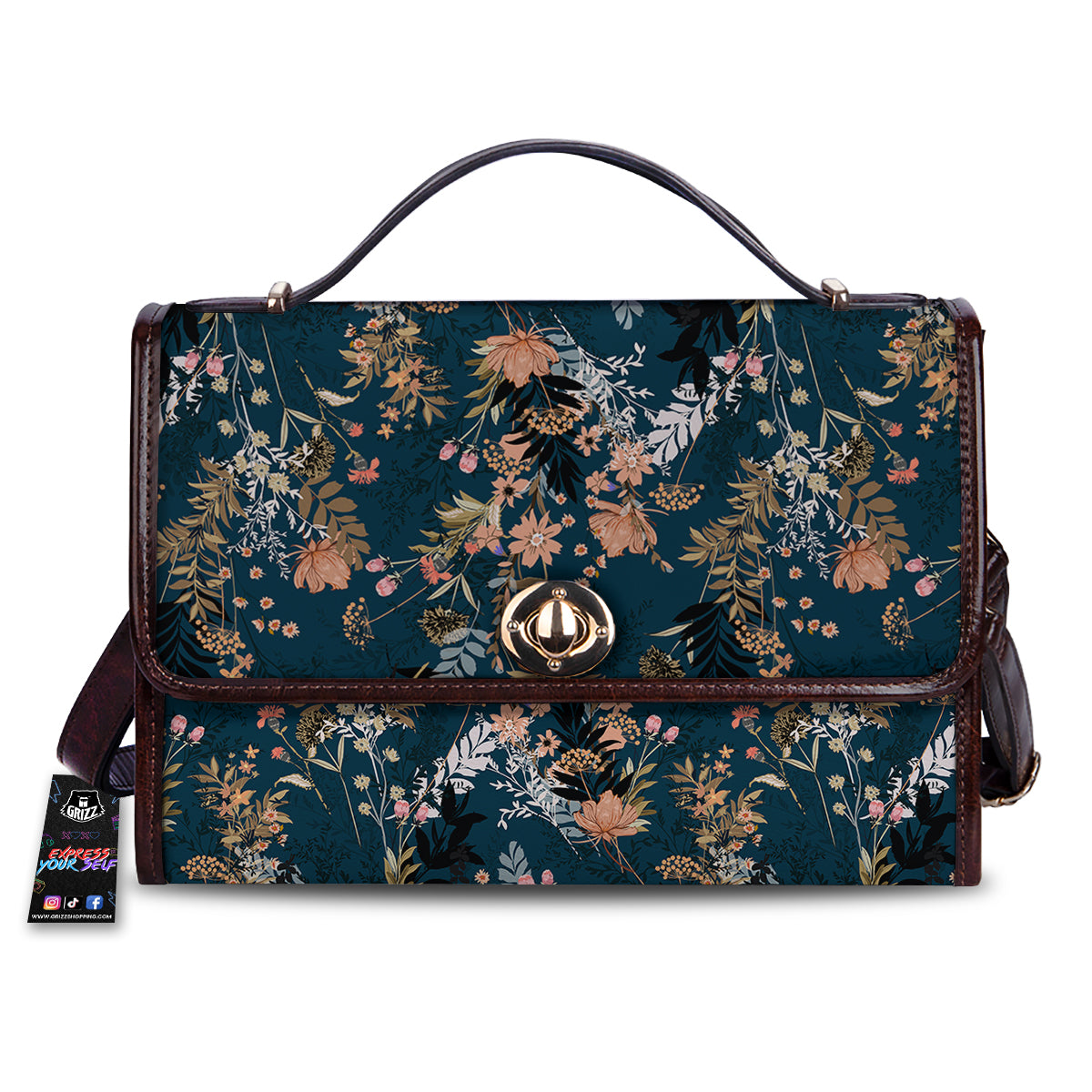Autumn Vintage Print Pattern Women's Satchel Bag