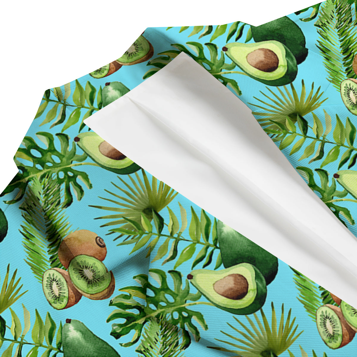 Avocado And Watercolor Kiwi Print Pattern Men's Blazer-grizzshop