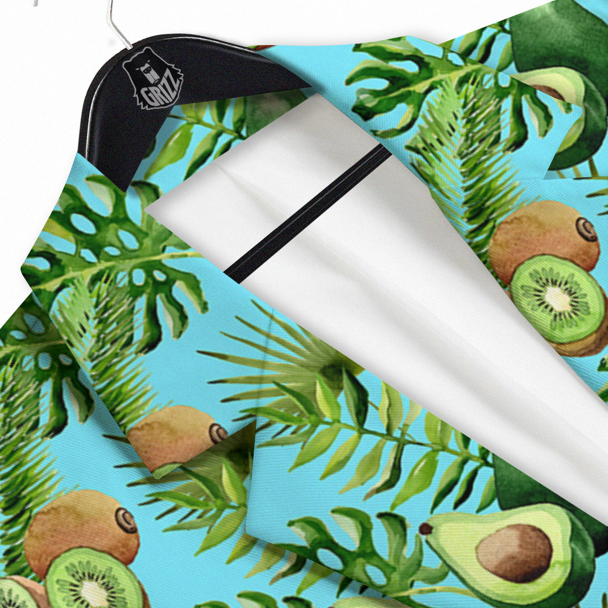 Avocado And Watercolor Kiwi Print Pattern Men's Sport Coat-grizzshop