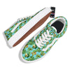 Avocado And Watercolor Kiwi Print Pattern Skate Shoes-grizzshop