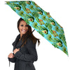 Avocado And Watercolor Kiwi Print Pattern Umbrella-grizzshop