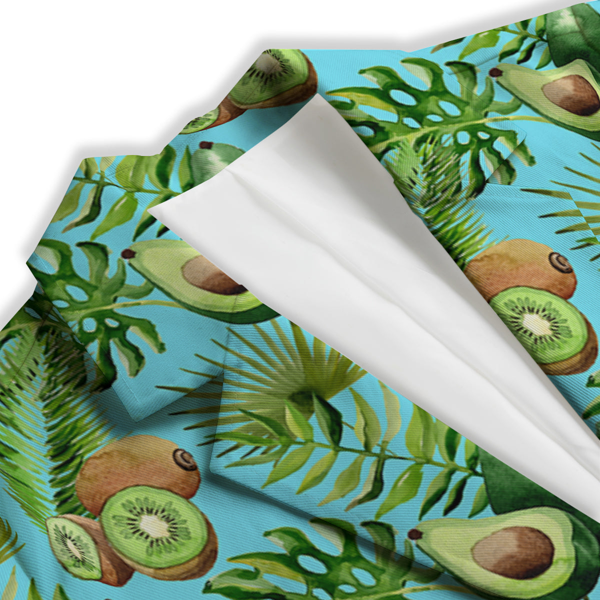 Avocado And Watercolor Kiwi Print Pattern Women's Blazer-grizzshop