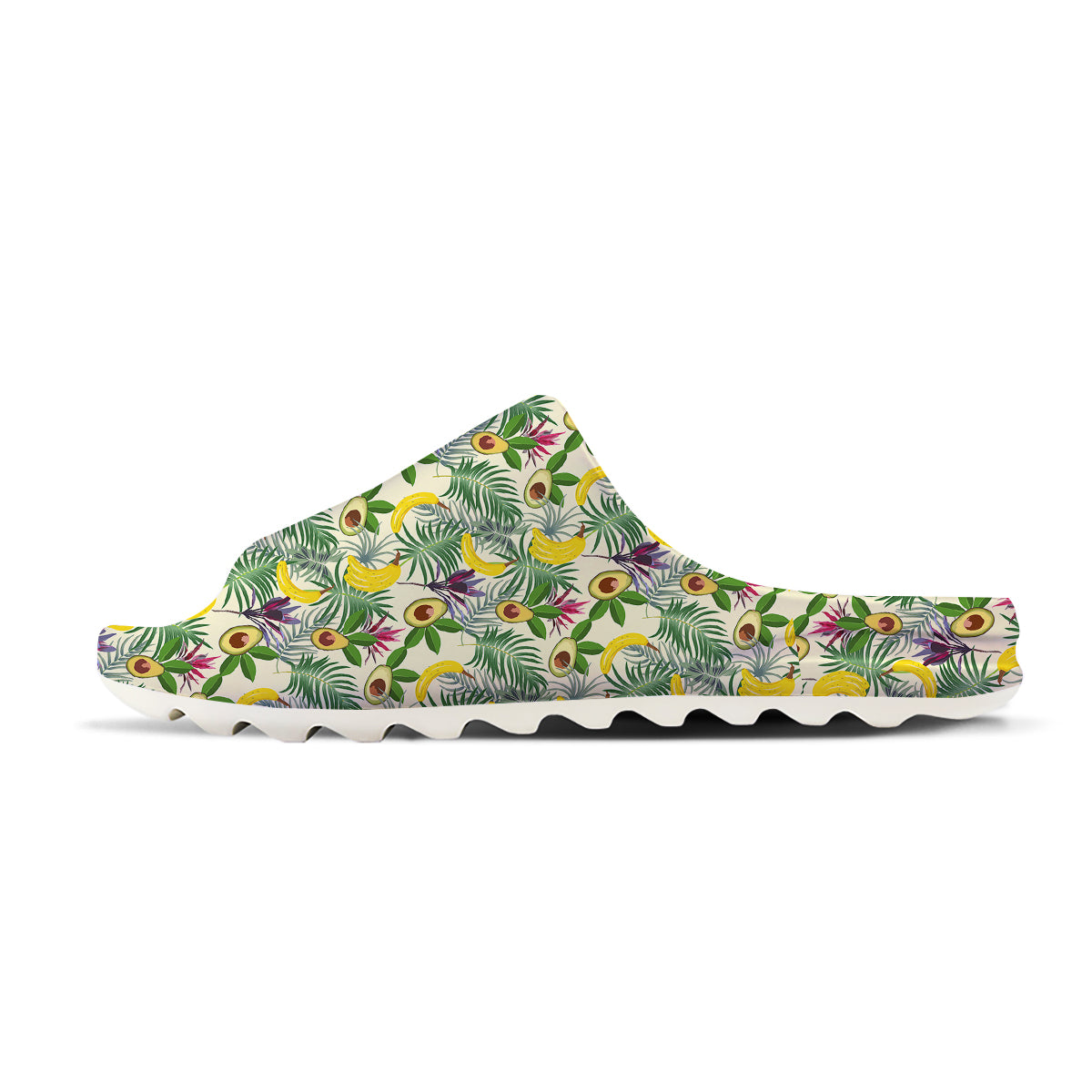 Avocado Banana Leaf Print Pattern Sandals-grizzshop