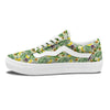 Avocado Banana Leaf Print Pattern Skate Shoes-grizzshop