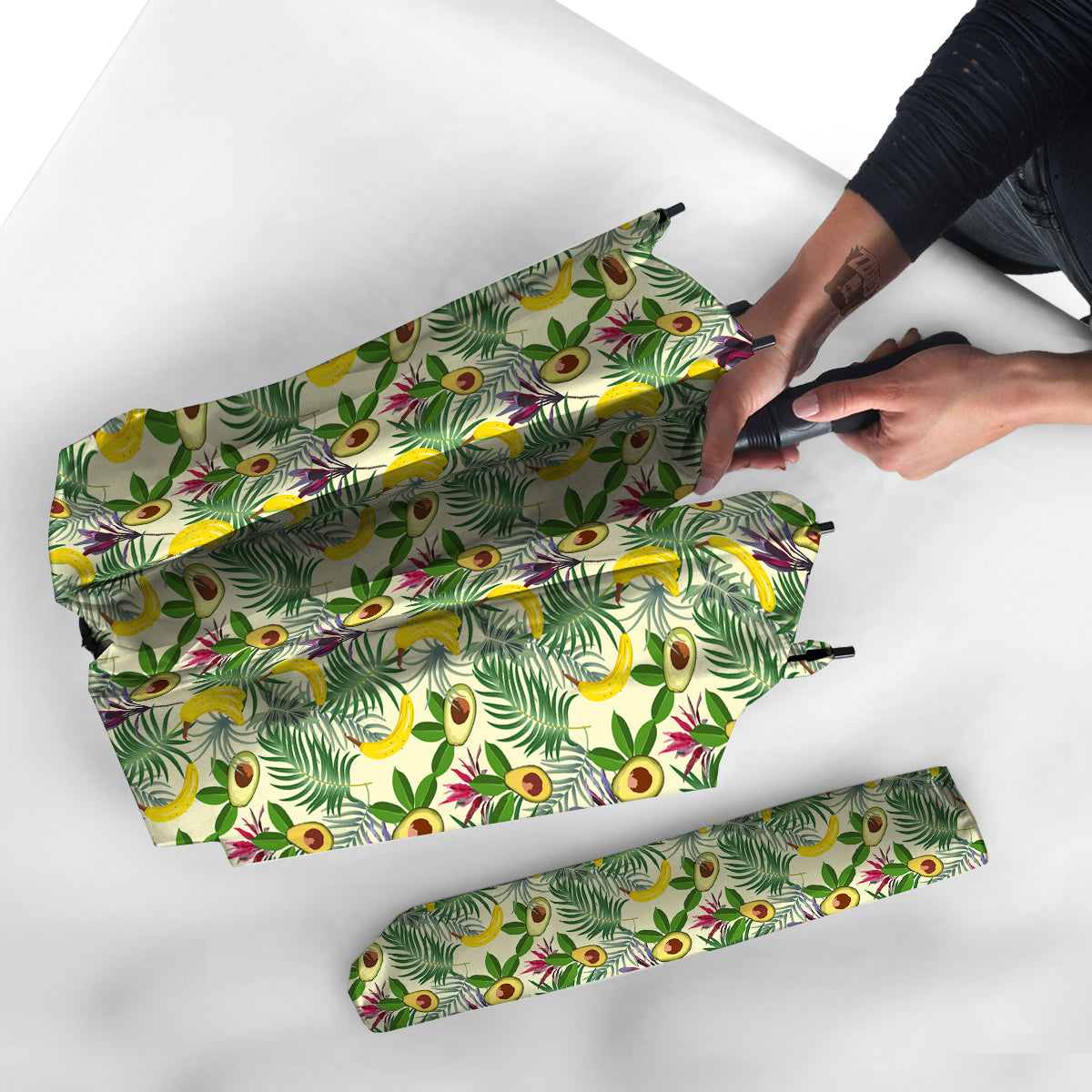 Avocado Banana Leaf Print Pattern Umbrella-grizzshop